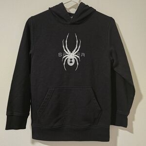 Spyder Hoodie Boys Hooded Sweater Black Size Medium‎ 10/12